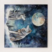 Puzzle Two Wolves in Winter (Horizontal)