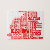 Puzzle Type rouge carte de plus grand Manchester (Horizontal)