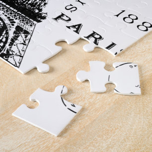 Puzzle Typographie Calligraphie Paris France Tour Eiffel