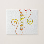 Puzzle Typographie de Californie (Horizontal)