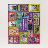 Puzzle Typographie de famille de souvenir 20 Photo (Vertical)