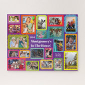 Puzzle Typographie de famille de souvenir 20 Photo (Horizontal)