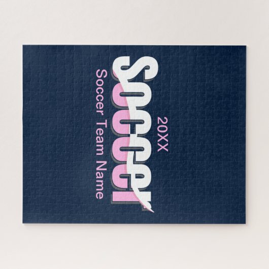 Puzzle Typographie de football Art moderne Swish Abstrait (Horizontal)