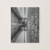 Puzzle Typographie de la vie de plage noir et blanc (Vertical)