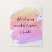 Puzzle Typographie de l'aquarelle rose chic pour femme (Vertical)