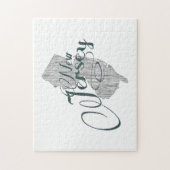 Puzzle Typographie de l'État du New Jersey (Vertical)