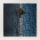 Puzzle Typographie LOVE Custom Seascape Photo (Horizontal)