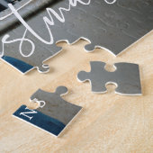 Puzzle Typographie moderne Joyeux Noël Photo (Côté)