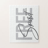 Puzzle Typographie moderne, simple, cool de Free Spirit (Vertical)