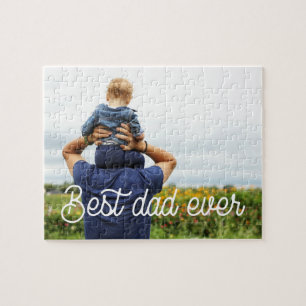 Puzzle Typographie rétro Meilleur père jamais Fête des pè