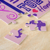 Puzzle Typographie violette des filles (Côté)