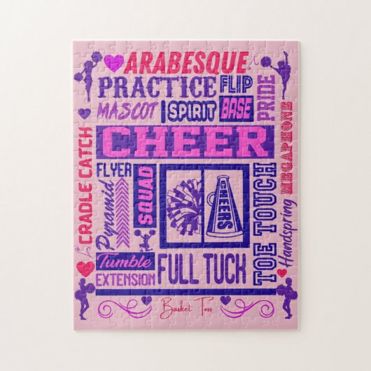 Puzzle Typographie violette des filles (Vertical)