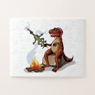 Puzzle Tyrannosaurus Rex Cuisine Nourriture Au-Dessus D'U