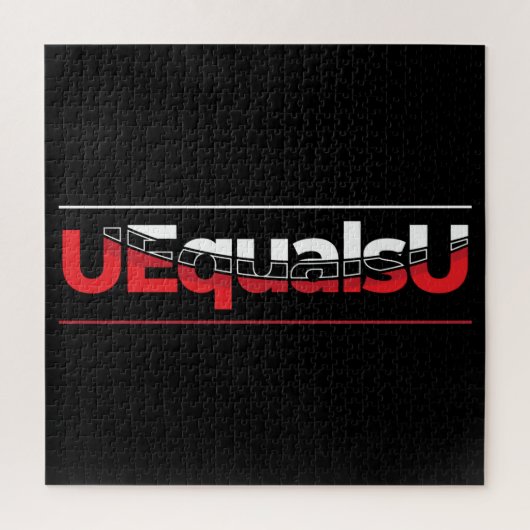 Puzzle UEqualsU VIH Typographie indétectable Art (Vertical)