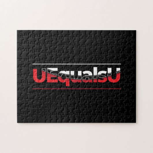 Puzzle UEqualsU VIH Typographie indétectable Art (Horizontal)