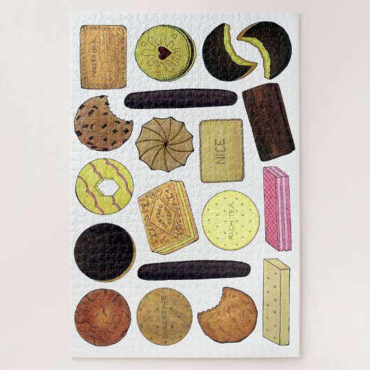 Puzzle UK British Biscuits Shortbread Rich Tea Digestives (Vertical)