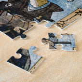 Puzzle Ukiyo-e print - Frogs comme acteurs japonais Kabuk (Côté)