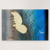 Puzzle Ukiyoe - Aigrettes et roseaux au clair de lune (Horizontal)