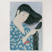 Puzzle Ukiyoe [Goyo] Peignage des cheveux (Vertical)