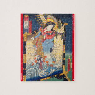 Puzzle ukiyoe - Hakata Kojorō - magicien japonais -