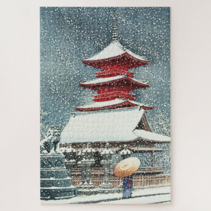 Puzzle ukiyoe - hasui - m10 - Sanctuaire Toshogu, Ueno -