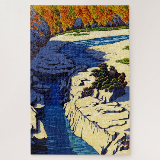 Puzzle ukiyoe hasui n24 ezame sur la rivière Kiso (Vertical)