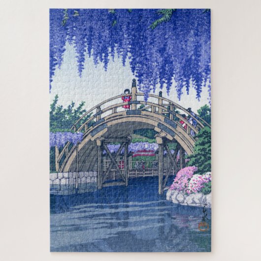 Puzzle ukiyoe - hasui - No.34 Wisteria à Kameido - (Vertical)