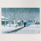 Puzzle ukiyoe - hasui - No.3 Neige à Tsukishima - (Horizontal)