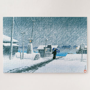 Puzzle ukiyoe - hasui - No.3 Neige à Tsukishima -