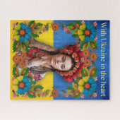 Puzzle Ukraine Oekraïense vlag, Oekraïense kunst Legpuzzel (Horizontaal)