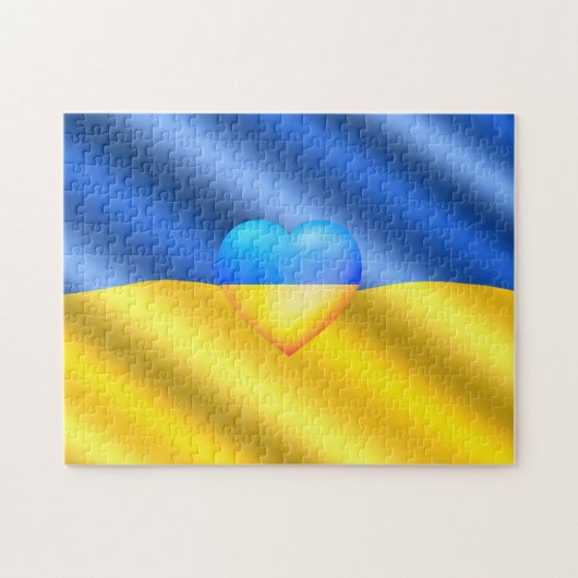 Puzzle Ukraine - Soutien - Liberté Paix - drapeau ukraini (Horizontal)
