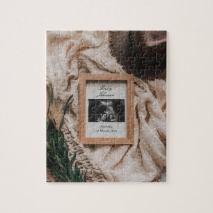 Puzzle Ultrasound Boho faire-part de grossesse rustique