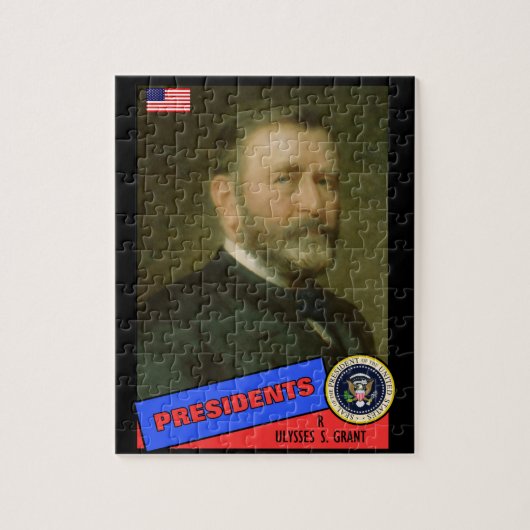 Puzzle Ulysses S. Grant Carte De Baseball (Vertical)