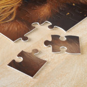 Puzzle Un adorable bébé renard rouge mangeant des spaghet (Côté)