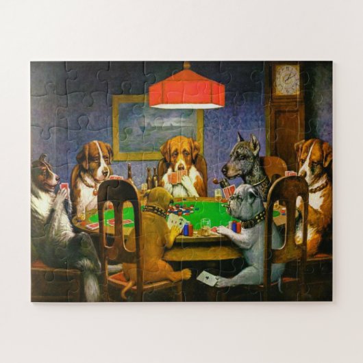 Puzzle Un ami dans le besoin Chiens jouer au poker 1903 (Horizontal)