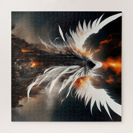 Puzzle Un ange blanc, une femelle, domine un destroye (Horizontal)