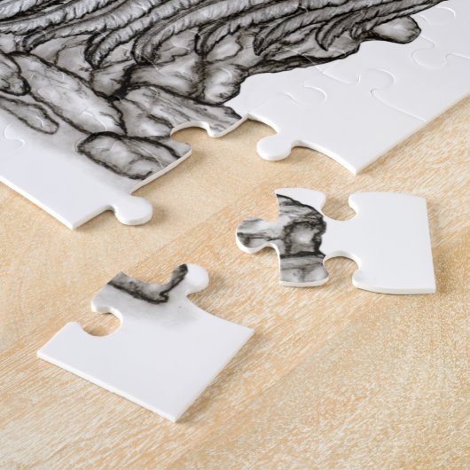 Puzzle Un ange endormi sur la pierre (Côté)