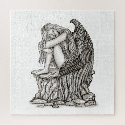 Puzzle Un ange endormi sur la pierre (Vertical)
