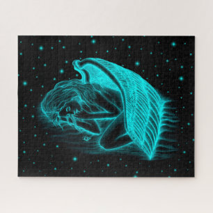 Puzzle Un Angel endormi, Noir et Vert Design