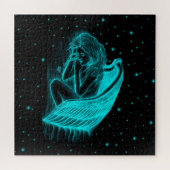 Puzzle Un Angel endormi, Noir et Vert Design (Horizontal)