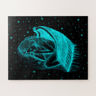 Puzzle Un Angel endormi, Noir et Vert Design