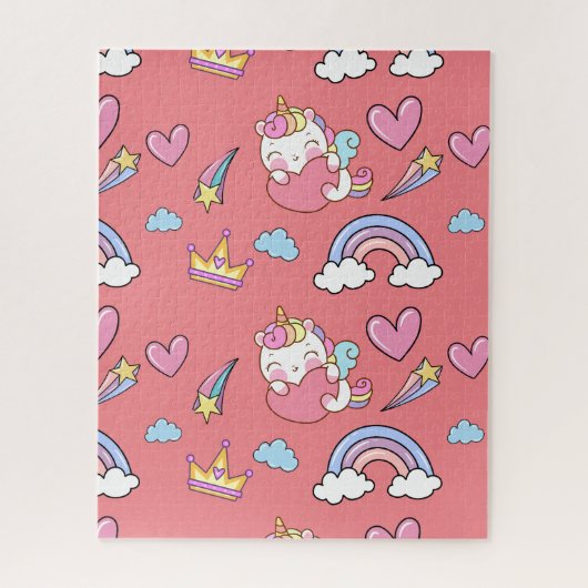 Puzzle Un Arc-en-ciel magique Unicorn Motif fête d'annive (Vertical)