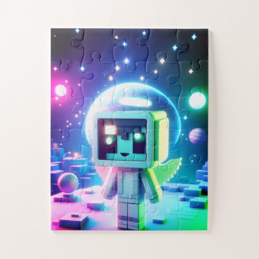 Puzzle Un astronaute dans l'espace 30 grandes pièces sur (Vertical)