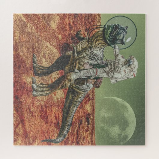 Puzzle Un Astronaute En T-Rex Sur Mars (Horizontal)