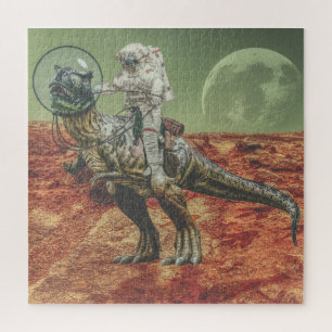 Puzzle Un Astronaute En T-Rex Sur Mars