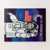 Puzzle Un astronaute sur la lune Un garçon de l'espace ex (Horizontal)