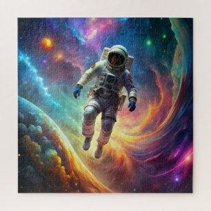 Puzzle Un astronaute suspendu dans l'espace au milieu d'u