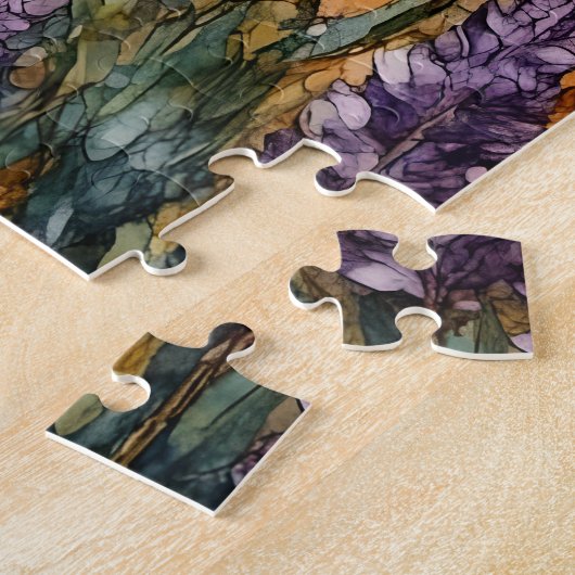 Puzzle Un beau chat gingembre dans un champ de lavande (Côté)