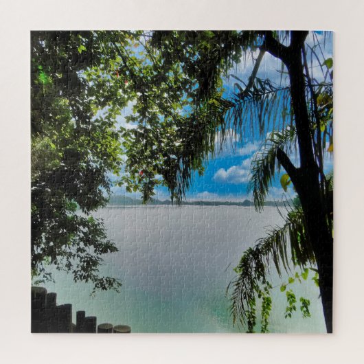 Puzzle Un bord de lac serein (Vertical)