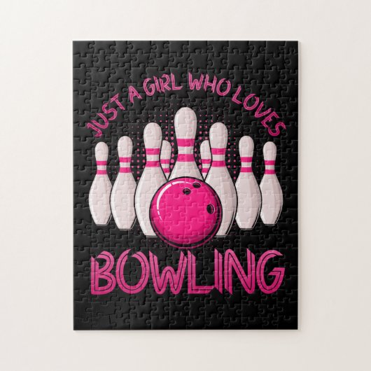 Puzzle Un Cadeau De Bowling Pour Filles Femmes Bowling Je (Vertical)